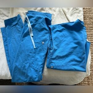 Figs Capri Blue Scrub Set